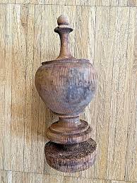 ANTICO PINNACOLO-PUNTALE IN LEGNO grezzo U45 | eBay