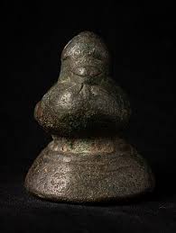 Antique bronze Opiumweight from Burma