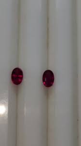 Ruby Mozambique 6×4mm callibrate pair Vivid Red