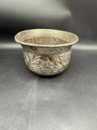 Silver Planter Flowers and Vine Embossed Home Decor - Etsy