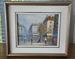 Burnett Original Oil Painting on Canvas, Vintage Framed ...