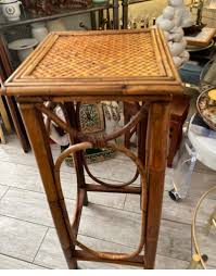 Vintage Bamboo Pedestal at 1stDibs