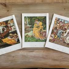 Robinhood and His Merry Men Classic Fairy Tale, Vintage Image by Walter Crane Published 1914 - Etsy