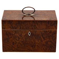 George III Burr Yew Tea Chest For Sale at 1stDibs