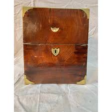 Late 19th Century French Mahogany Decanter Box With Brass Detail | Chairish
