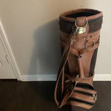 BENNINGTON ORIGINAL GOLF CART BAG W/ 6 Slot DIVIDER Leather ...