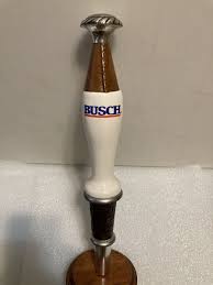 BUSCH BEER LEATHER AND METAL SPIKE draft beer tap handle. ST ...