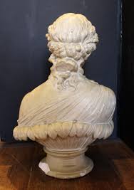 Late 19th Century Plaster Faux Marble Bust at 1stDibs