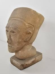 SCULPTURE - OLD - Antique Egyptian Sandstone Bust Art ...