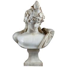 19th Century Statuary Marble Bust of the Braschi Antinous as Dionysus, Signed at 1stDibs | antinous braschi, antinous statue, antinous bust