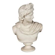 Italian Carrara Marble Bust of the Apollo Belvedere | Chairish