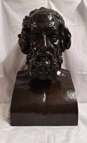 Large Antique Bronze Bust, 1890 | Chairish