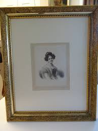 Antique Lithograph of a Fine Lady in a Gilt Frame From ...