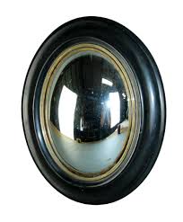 Sold at Auction: French Napoleon III oval butler's mirror in ebonized frame