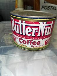 Vintage Butternut Coffee Can 1lb Tin Great Graphics 1930's ...