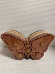 Butterfly Jewelry Trinket Keepsake Bandsaw Box Aromatic ...