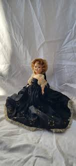 Vintage 1940s Doll | Gothic Black Gown, Haunted Collectible ...