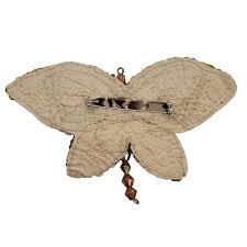 Green, Copper Sequin Seed Bead Large Appliqué Style Butterfly Pin K837 | eBay