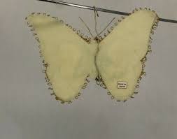 FABRIC & GOLD WIRE BUTTERFLY CHRISTMAS ORNAMENT HANDMADE VERY DETAILED | eBay