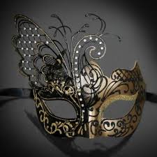 Couple Masquerade Masks | Butterfly Masquerade Mask Gold ...