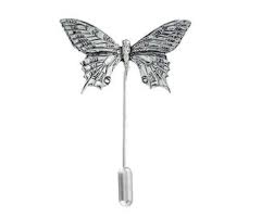 Swallowtail Butterfly on a 3" 7.5cm Kilt Pin Scarf / Brooch ...