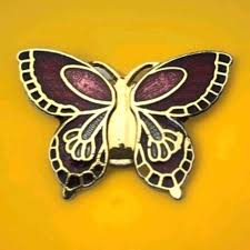 Vintage Monarch Butterfly Enamel & Metal Hat | Mercari