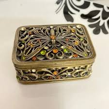 Jewelry | Vintage Brilliant Butterfly Trinket Box | Poshmark