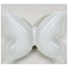 Japanese Vintage Fine White Porcelain Set of Five Butterfly Side . For Sale at Ruby Lane