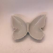 1966 Red Wing Pottery Butterfly Moth Trinket Dish | Chairish