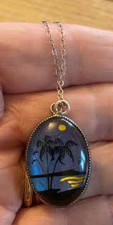 Blue Butterfly Wing Pendant, Reverse Carved, With Paperchain ...