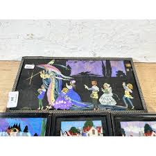 Four 1920s natural butterfly wing pictures to include Dorothy Buckley etc. - largest approx. 16cm hi