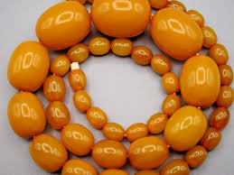 Old Real Antique Bakelite Amber / Sandalos Necklace Chain ...