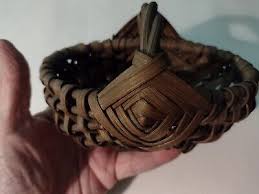 Vintage Split Oak Small Buttocks Basket | eBay