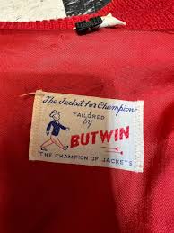Butwin Vintage 60S Wool/ Leather Varsity Jacket Size 38 Red ...