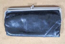 HOBO Black Lauren Clutch Wallet Polished Leather | eBay