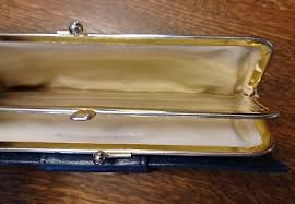 2) VTG 1960's "BUXTON" Leather Bi-Fold Wallets ~ Navy Blue ...