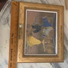 VTG 90's Disney Beauty & the Beast Gold Framed Lithograph - Etsy