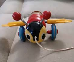 VINTAGE BUMBLE BEE WOODEN PULL TOY. VINTAGE BUMBLE BEE PULL ...