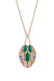 Rose gold Serpenti Seduttori Necklace with 1.34 ct Sapphires ...