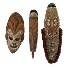 Sold at Auction: Papua New Guinea Primitive Tribal Ceremonial Masks