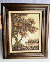 C. Lewis Perez Original 3D Textured Oil Painting Signed Wood Frame | eBay