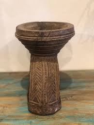 Vintage Indian Hand Carved Wood Candle Holder - Etsy