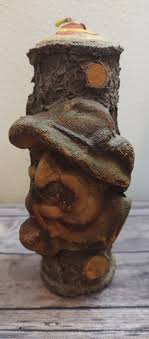 Vtg Figural Austrian Alps Man With Pipe Carved Candles Wood ...