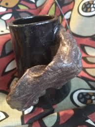 2 MAGNIFICENT HANDMADE GLAZED TREE BRANCH HANDLE POTTERY ...