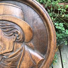 French Man Plate Folk quimper Wood Bretagne Wall Plaqué hand ...