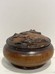 Resin 3D Galloping Horses Jewelry/Trinket Box 4.5 D Faux Wood Look Preowned N423 | eBay