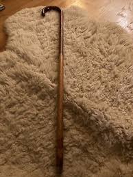 Vintage Cane Bent Wood Crook Handle Walking Stick Old 35” Antique Estate | eBay