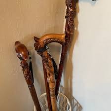 Hand Carved Flowers Wooden Walking Stick Cane - Elegant Ladies Fashion Accessory - Etsy Norway