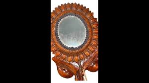 Gorgeous Sunflower Sunburst Wood Mirror, Toleware Tole Wall Decoration For Sale at 1stDibs