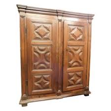 Antique Walnut Armoire, Three-Door Armoire, Vintage Wardrobe ...